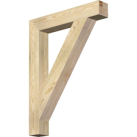 Ekena Millwork Traditional Block Rough Sawn Bracket, Douglas Fir, 4"W x 26"D x 34"H BKT04X26X34TRA05RDF
